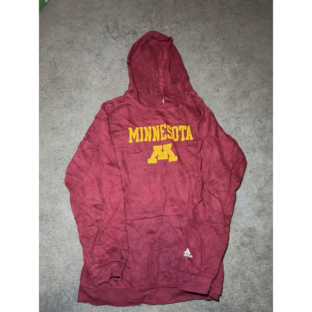 Adidas Minnesota Golden Gophers Hoodie Mens Medium Red Pullover NCAA